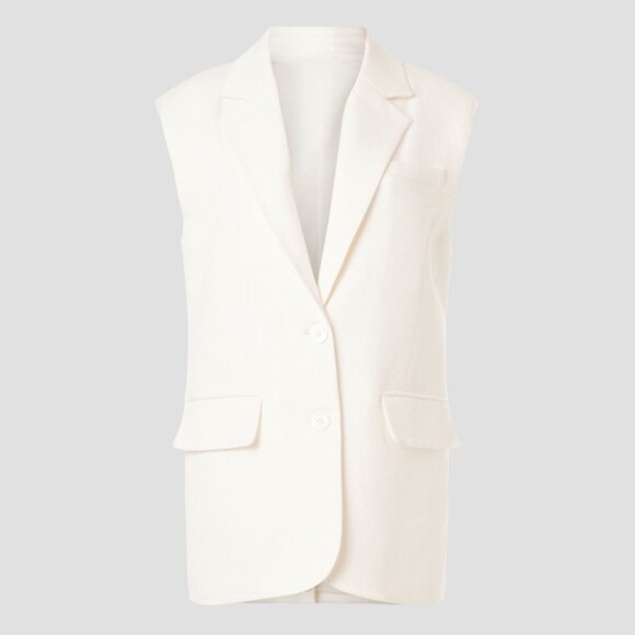 ENDLESS ROSE Linen Vest Blazer Size Medium - Picture 3 of 7